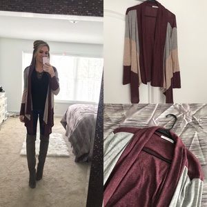 Color block cardigan